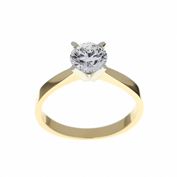 Lab-grown Solitair ring 1-1.10crt.