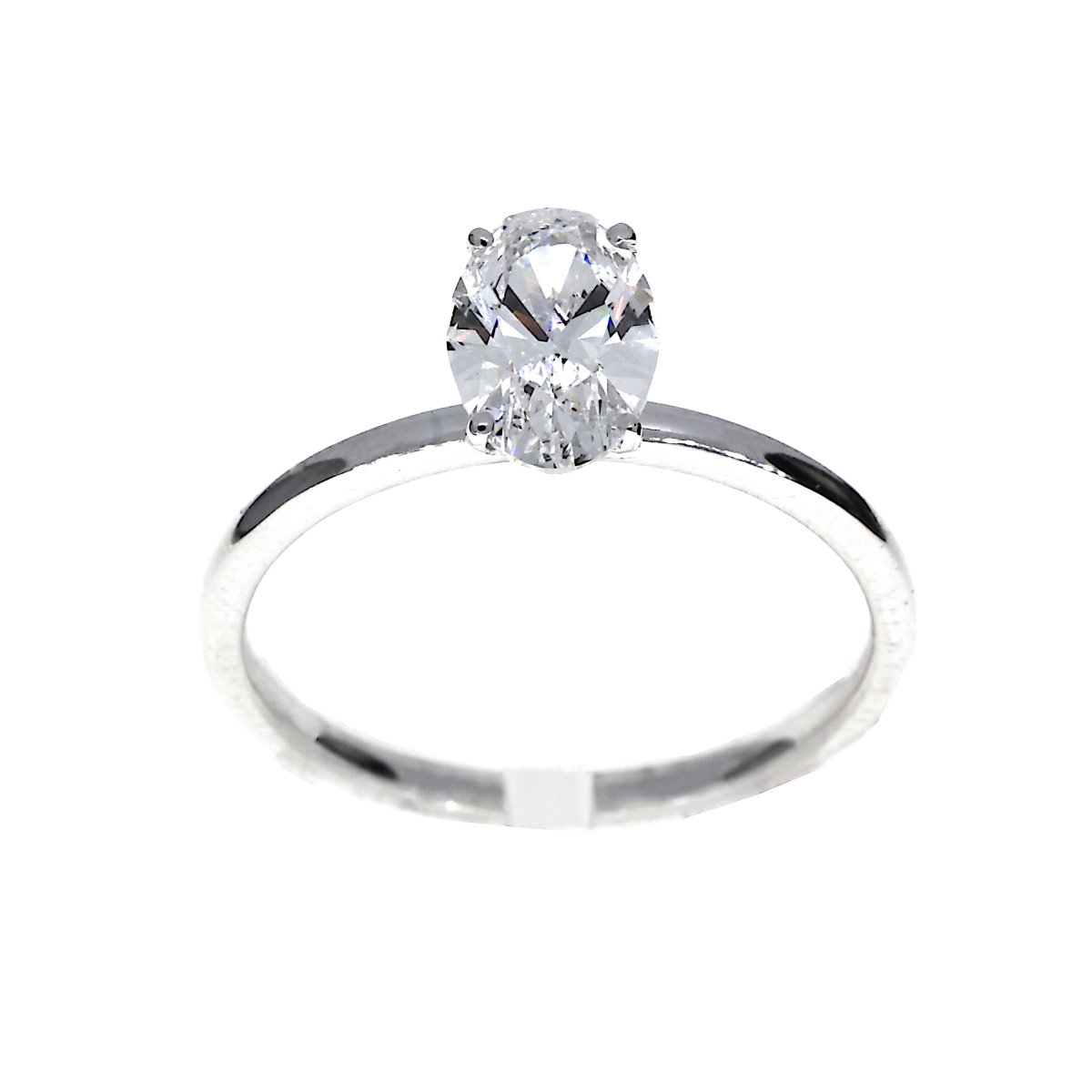 Lab-Grown Ovaal Solitair ring 1.01crt