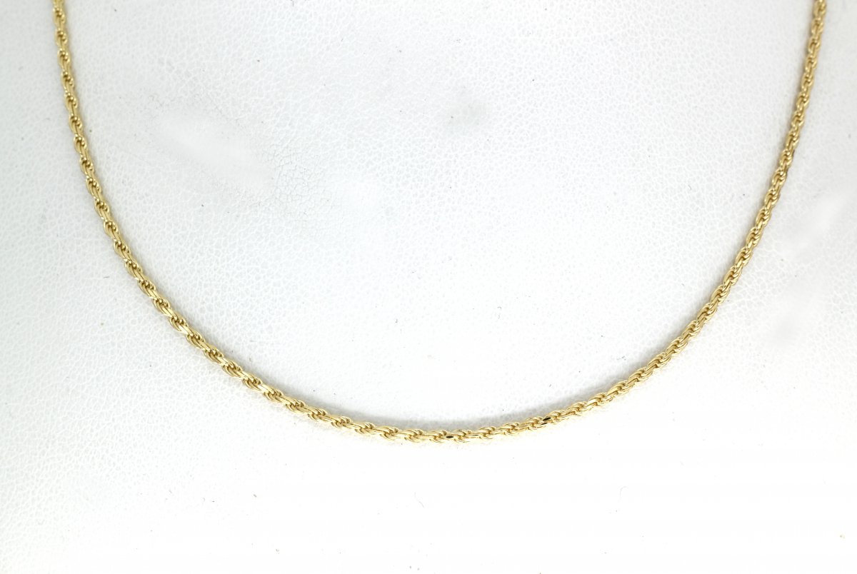 Massief gouden koordcollier XS