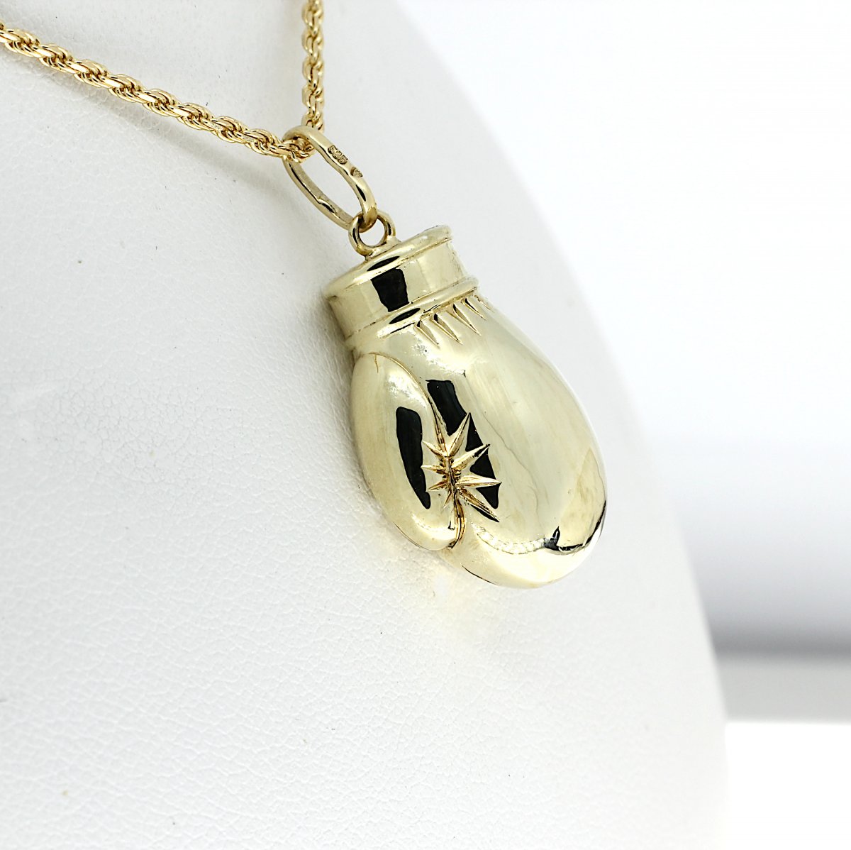 Gouden Bokshandschoen hanger