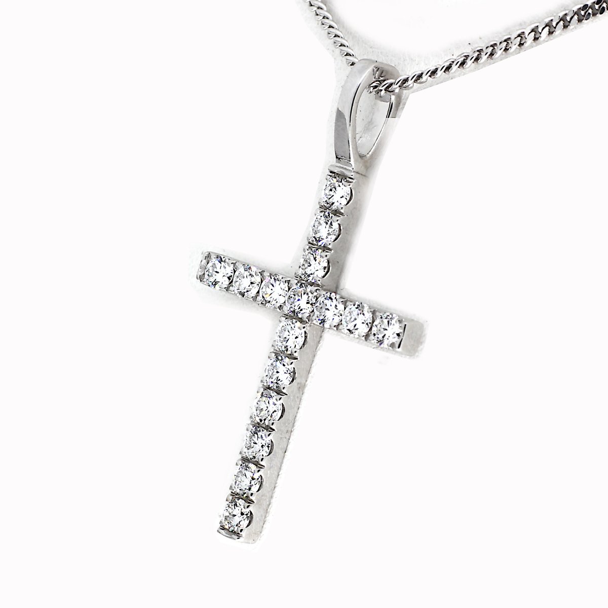 Lab-grown cross pendant 16-1.60 crt.