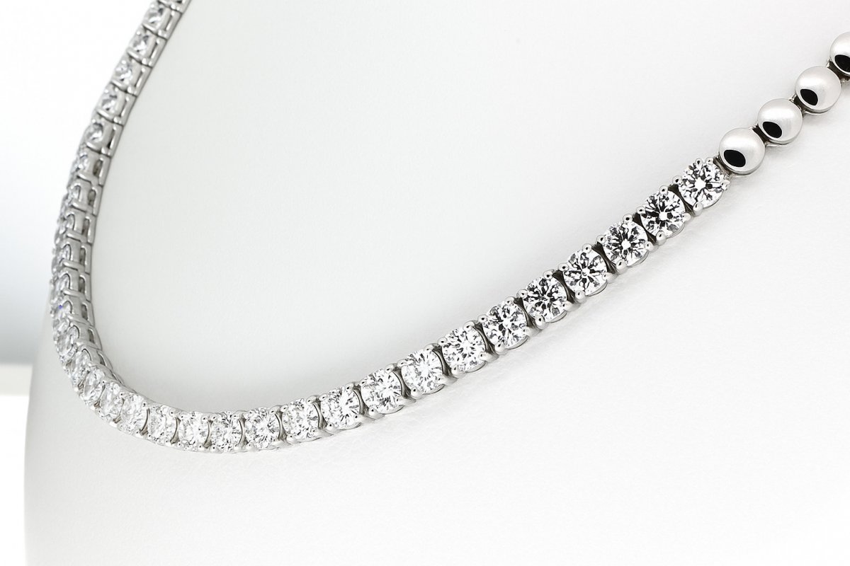 Lab-Grown 1/2 Tennis collier 54-11.88crt