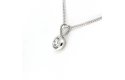 Witgouden diamant hanger 1-0.20crt