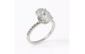 Lab-grown Ovaal Solitair ring 3.28crt
