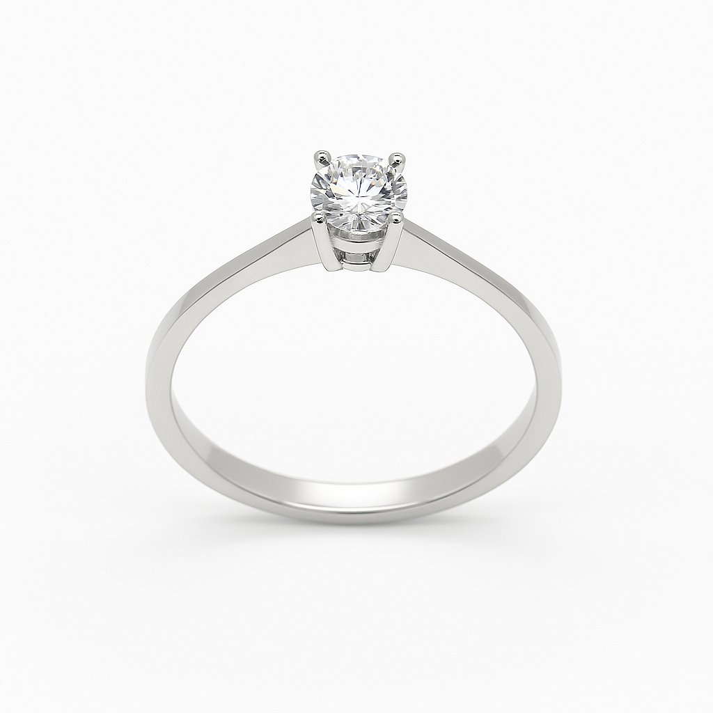 Lab-grown witgouden solitair ring 1-0.33crt