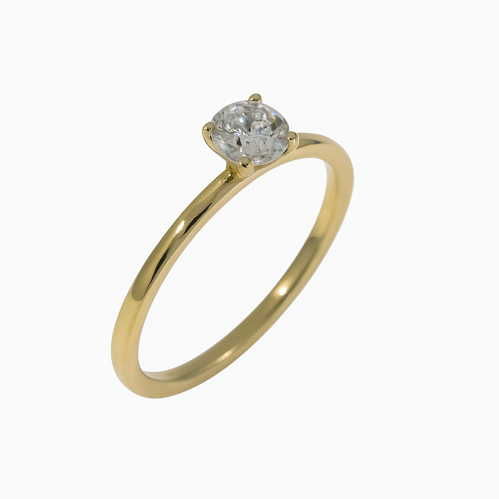 Lab-Grown Solitair ring 0.40crt