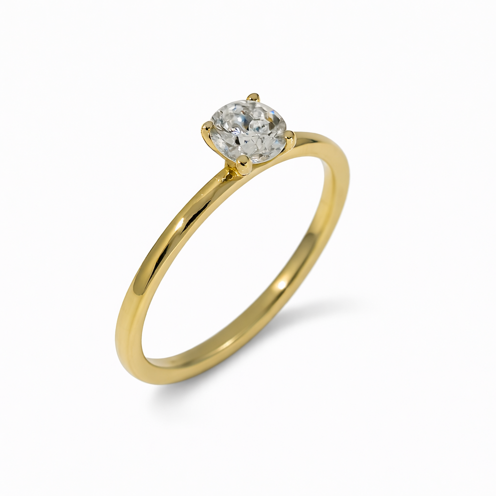 Lab-Grown Solitair ring 0.40crt