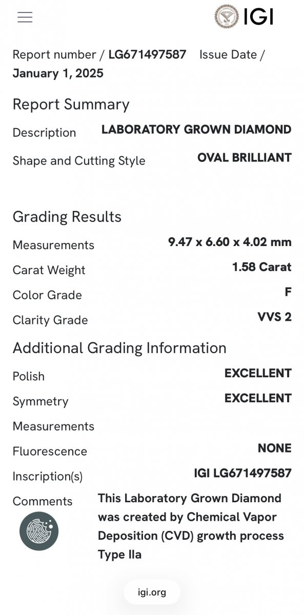 Lab-Grown Trapriviere ring met 3-2.08crt