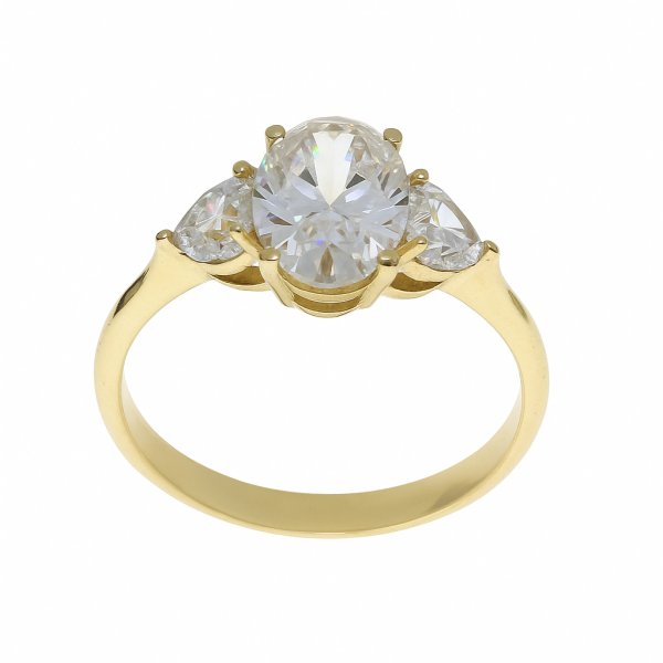 Lab-Grown Trapriviere ring met 3-2.08crt
