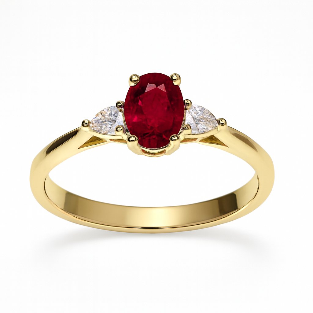 Rivière Ring Robijn en Diamant