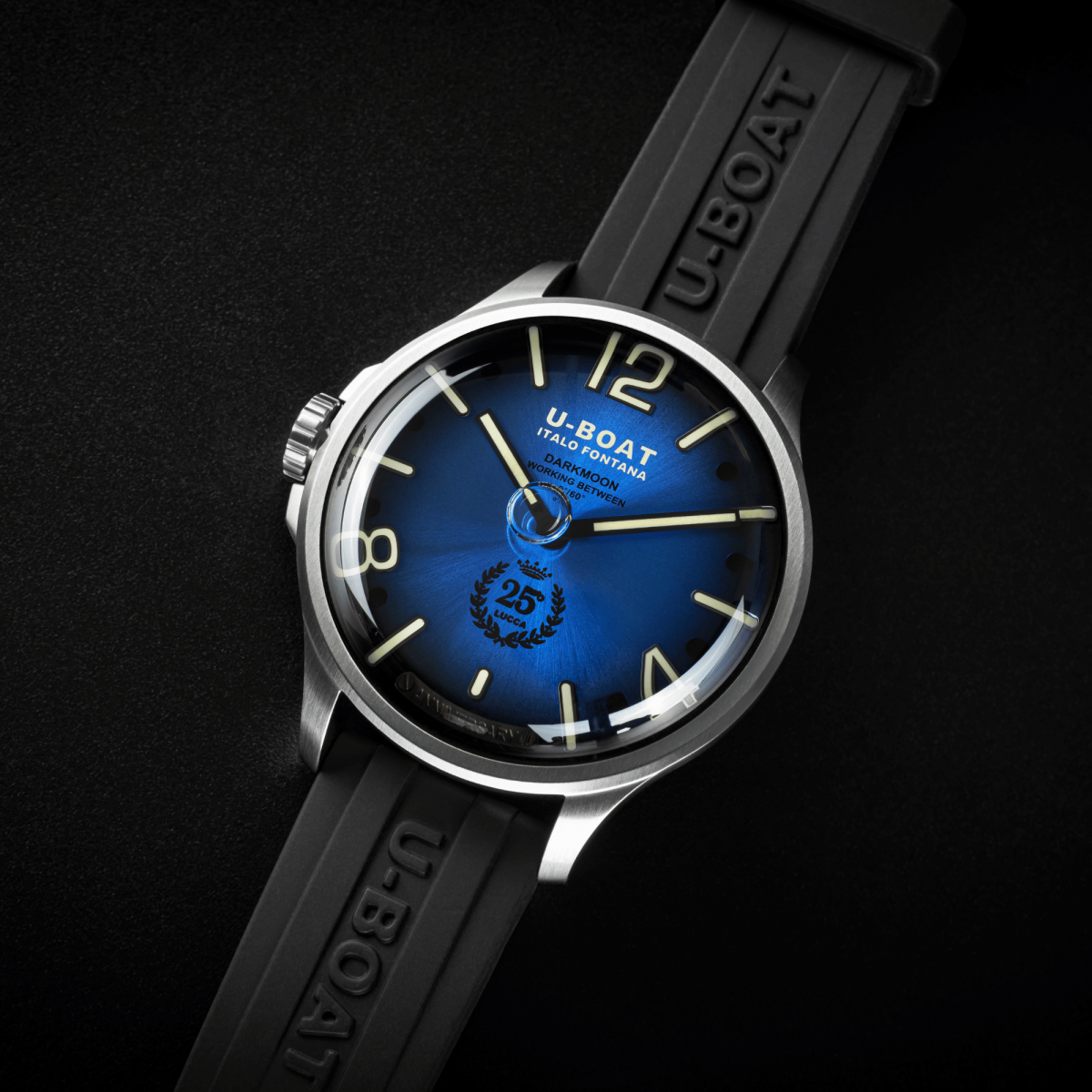 U-Boat Darkmoon 25° Blue Soleil SS horloge 2029