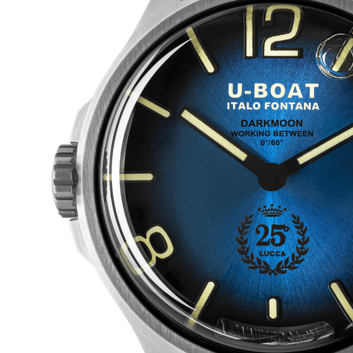 U-Boat Darkmoon 25° Blue Soleil SS horloge 2029