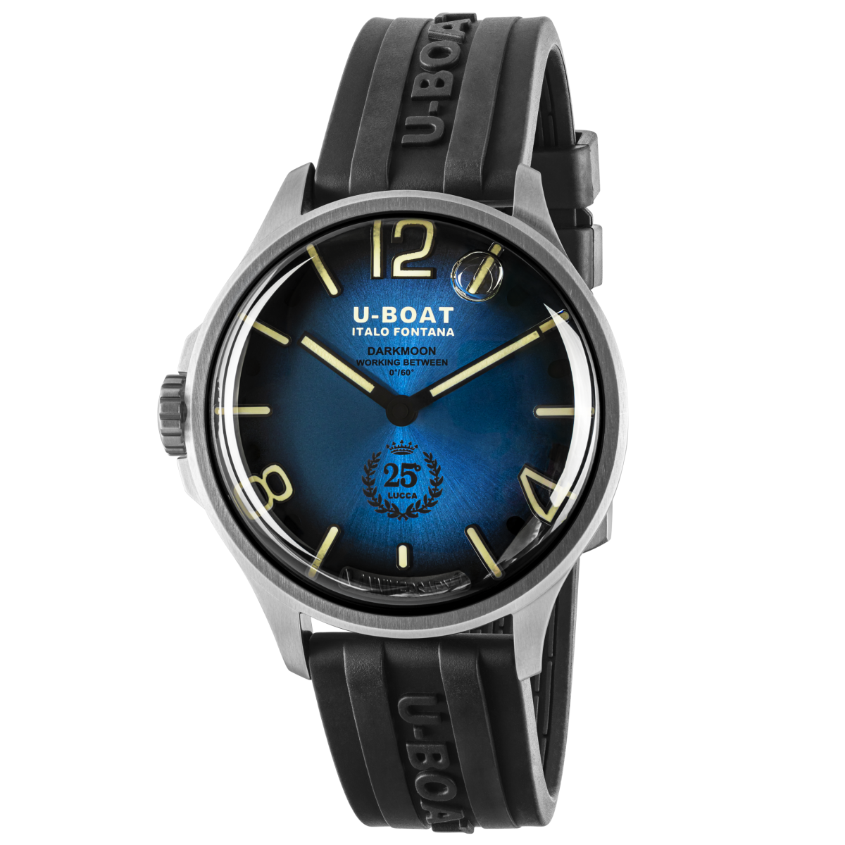 U-Boat Darkmoon 25° Blue Soleil SS horloge 2029