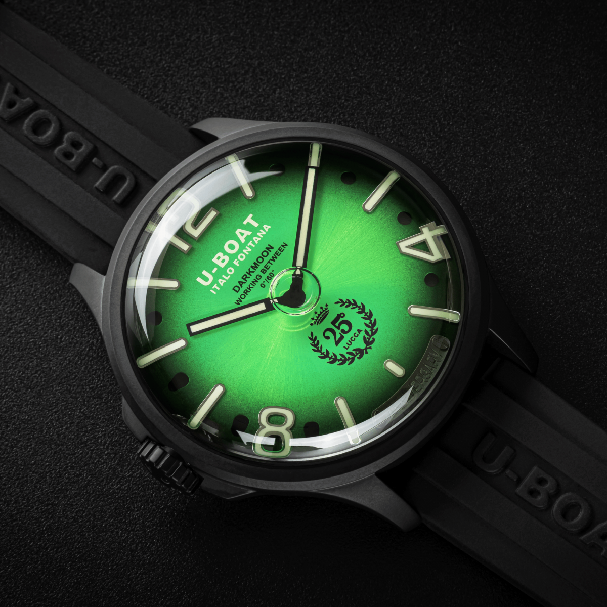 U-Boat Darkmoon 25° Green Soleil PVD watch 2030