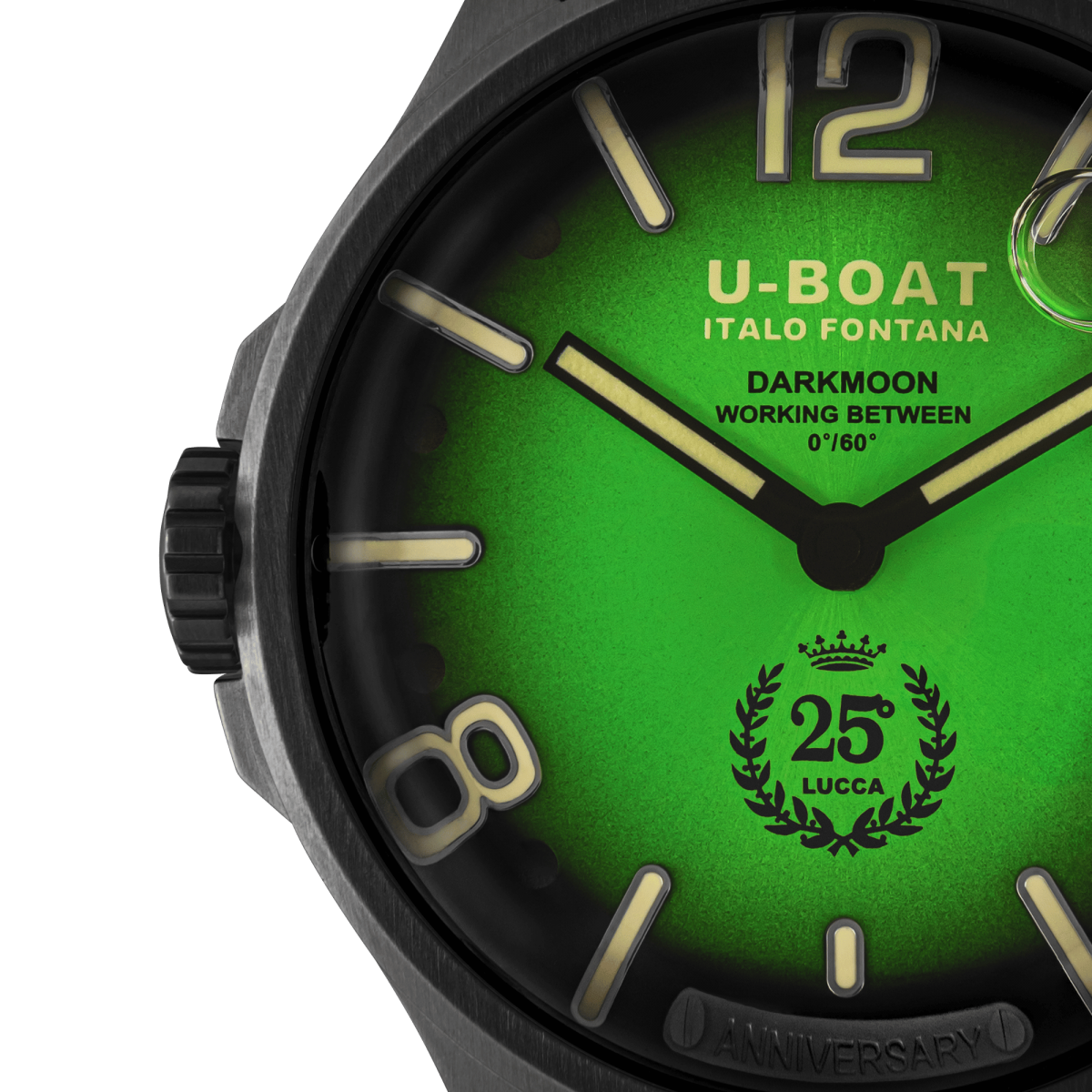 U-Boat Darkmoon 25° Green Soleil PVD watch 2030