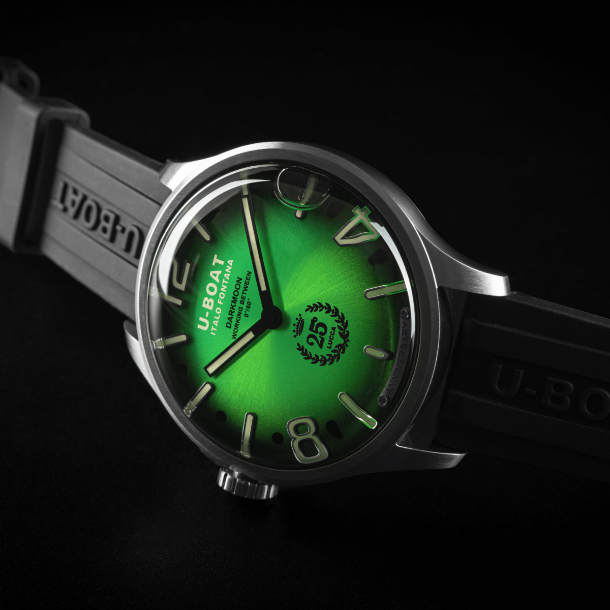 U-Boat Darkmoon 25° Green Soleil SS horloge 2031