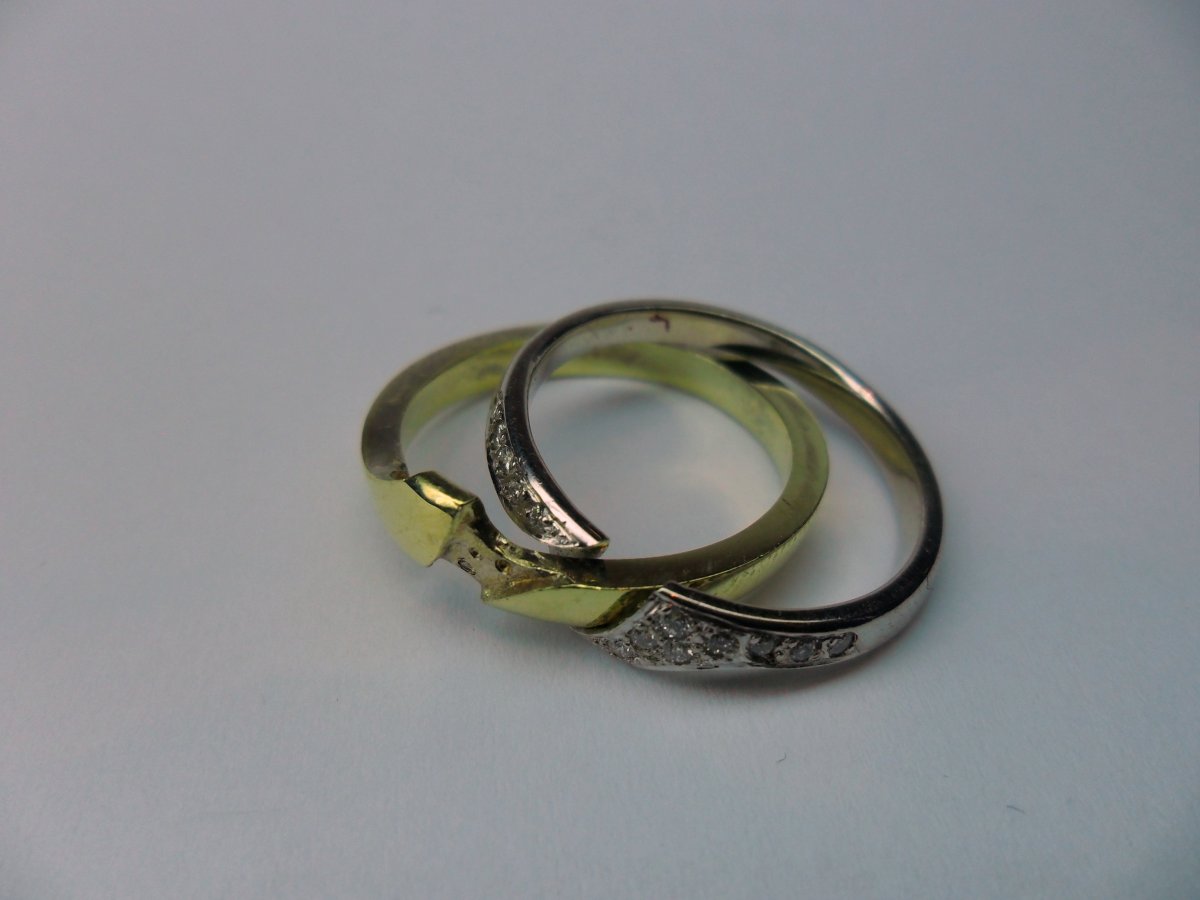 2Gether Ring Bol Pavé Bicolor