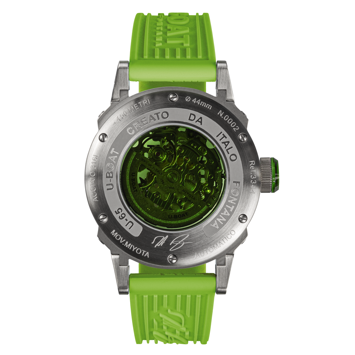 U-Boat U-65 automatic horloge 44mm SS Green 3344
