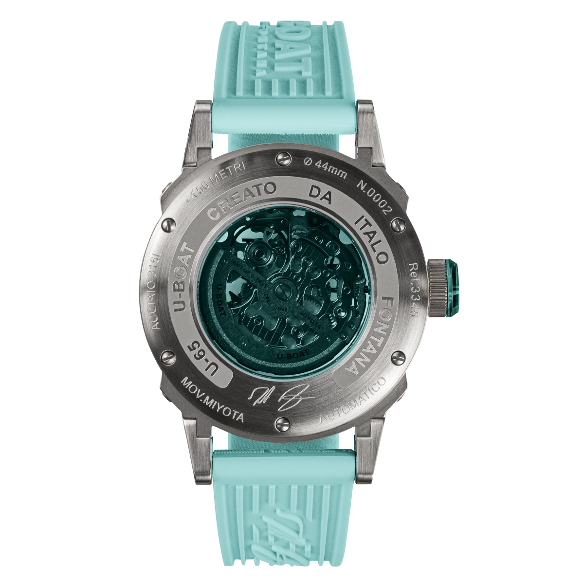 U-Boat U-65 automatic horloge 44mm SS Turquoise 3345