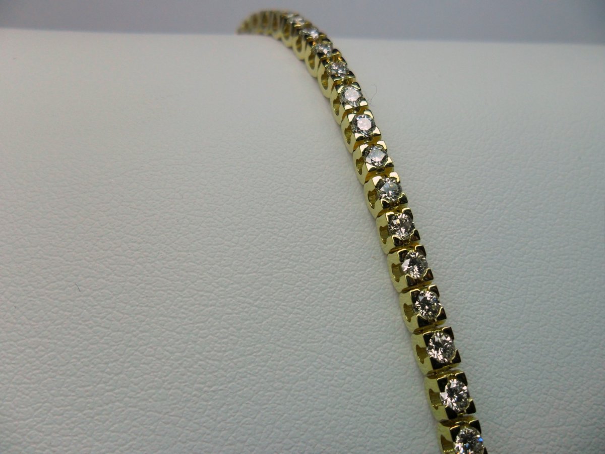 Geelgouden Tennis Armband Smal