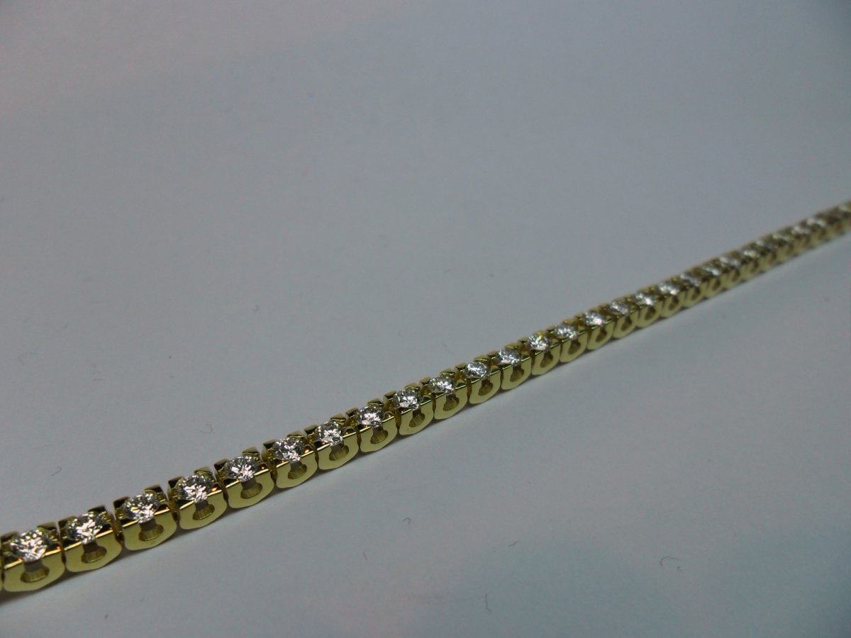 Geelgouden Tennis Armband Smal