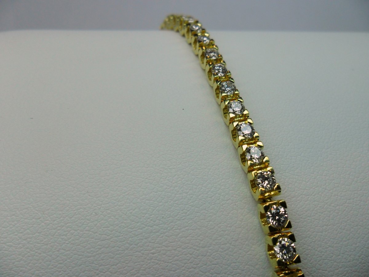 Geelgouden Tennis Armband Zwaar