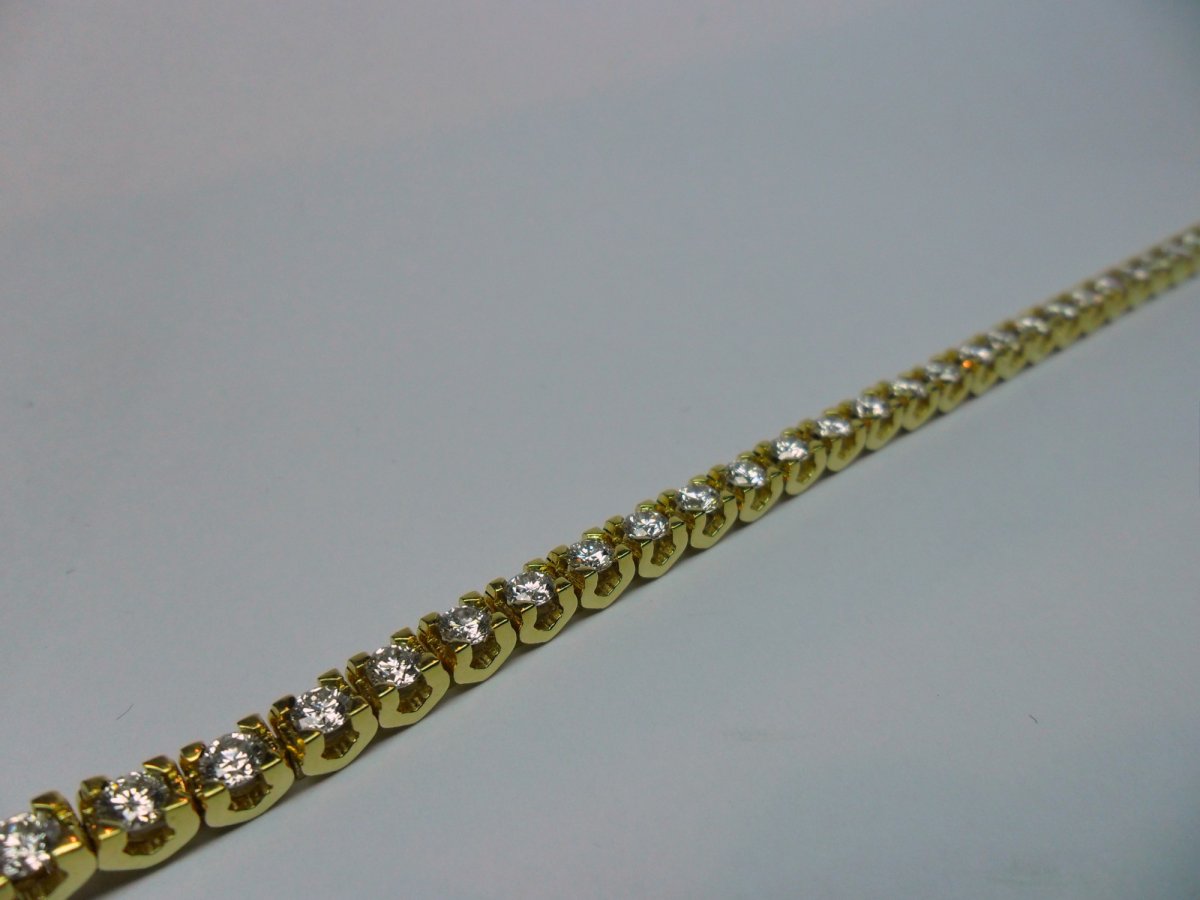 Geelgouden Tennis Armband Zwaar