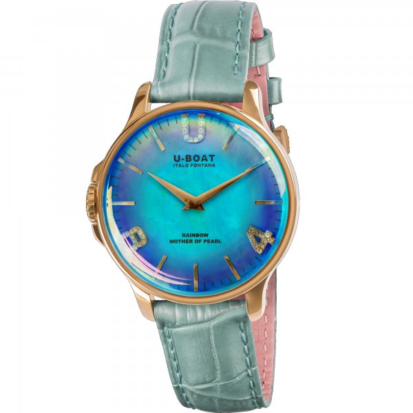 U-Boat Rainbow Blue IP Gold Horloge 8475