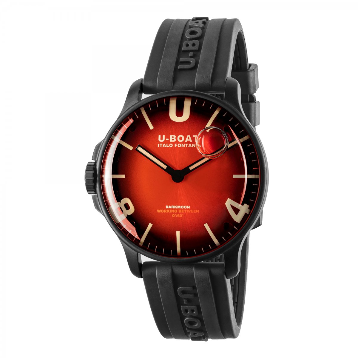 U-Boat Darkmoon Red IPB Soleil Watch 8697