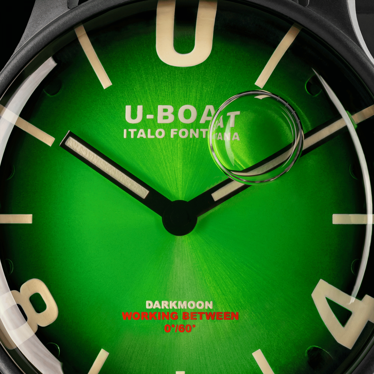 U-Boat Darkmoon Green IPB Soleil Horloge 8698