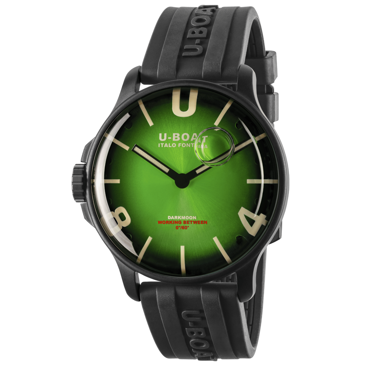 U-Boat Darkmoon Green IPB Soleil Horloge 8698