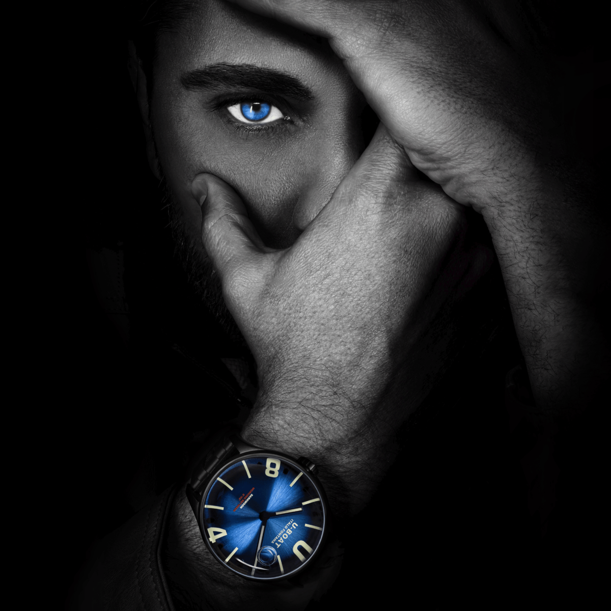 U-Boat Darkmoon Blue IPB Soleil Horloge 8700