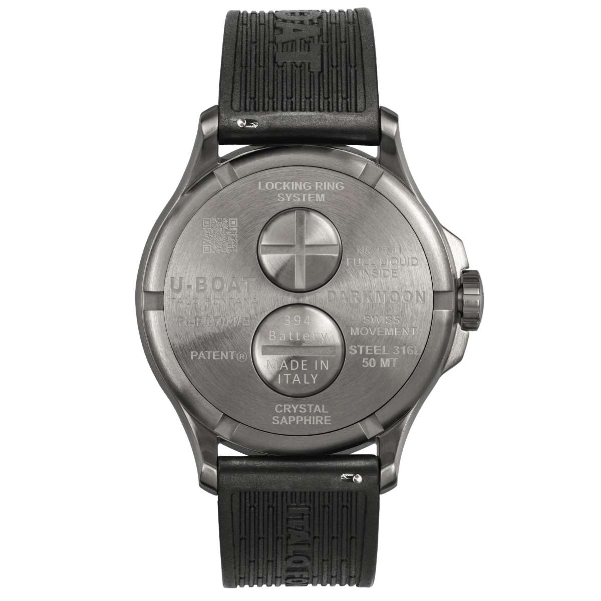 U-Boat Darkmoon Blue SS Soleil Horloge 8704