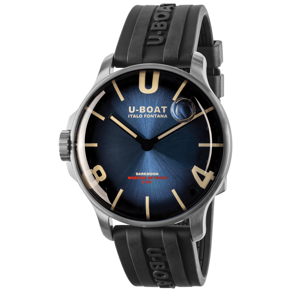 U-Boat Darkmoon Blue SS Soleil Horloge 8704