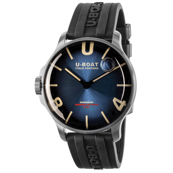 U-Boat Darkmoon Blue SS Soleil Horloge 8704