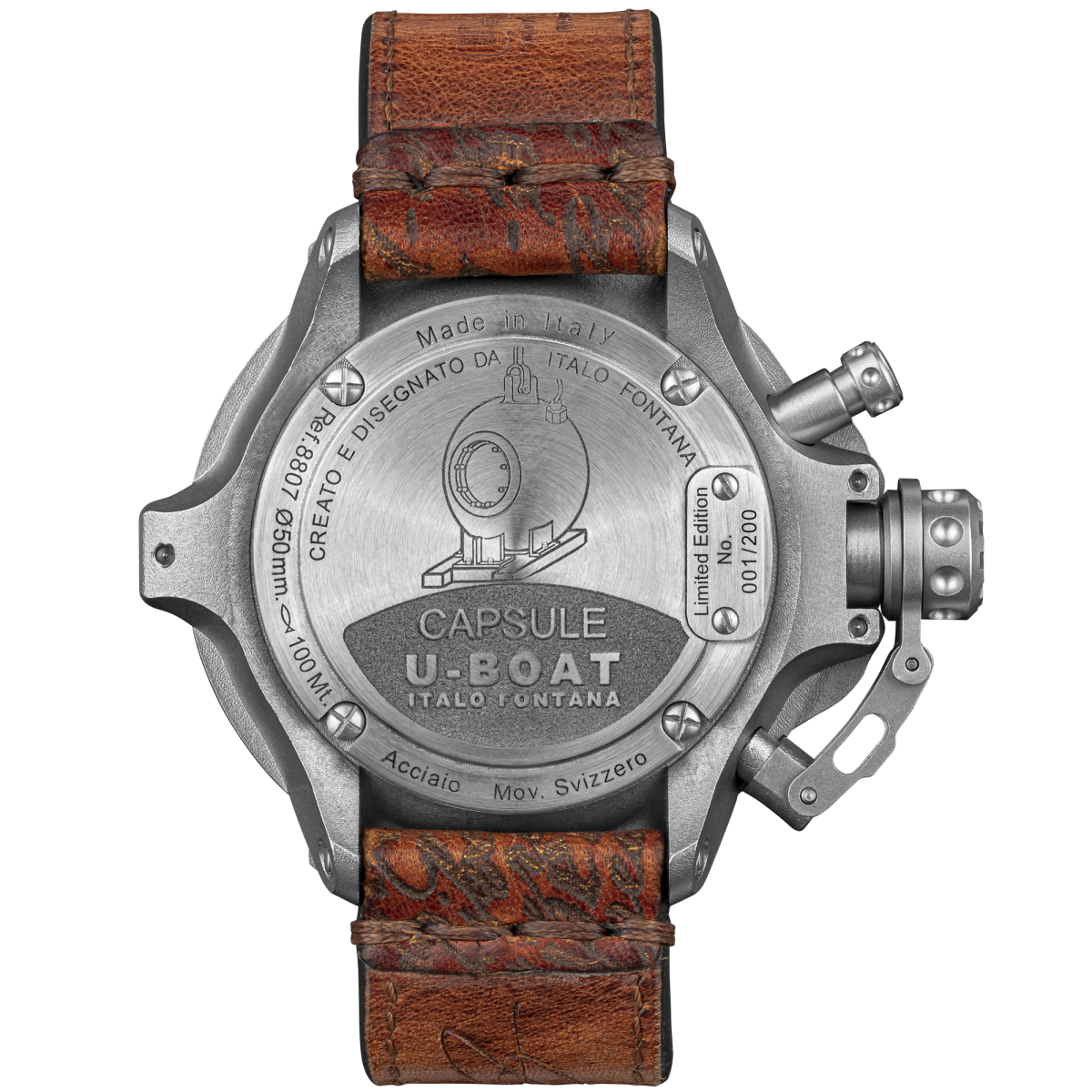 U-Boat Capsule horloge 45mm SS BK BE 8807