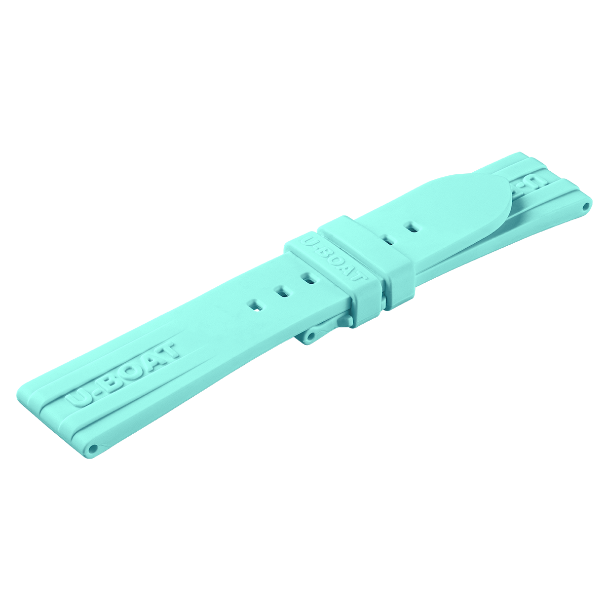 U-Boat horlogeband 22/20 Siliconen Aquamarine 9537/Z
