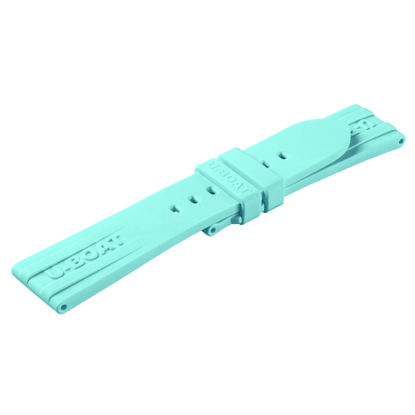U-Boat horlogeband 22/20 Siliconen Aquamarine 9537/Z