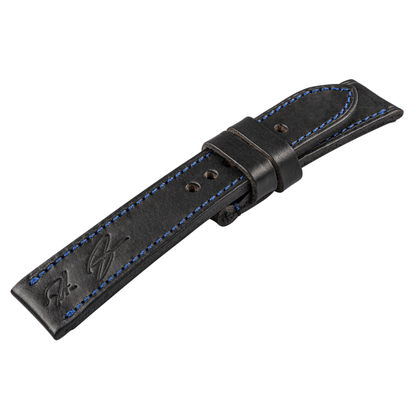 U-Boat horlogeband 22/20mm Black and Blue 9179/Z