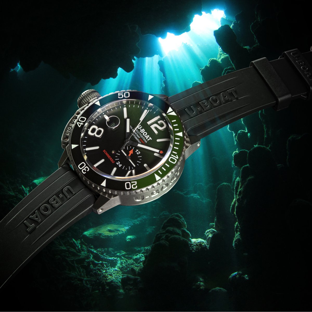 U-Boat Sommerso Ceremic Green horloge 9520