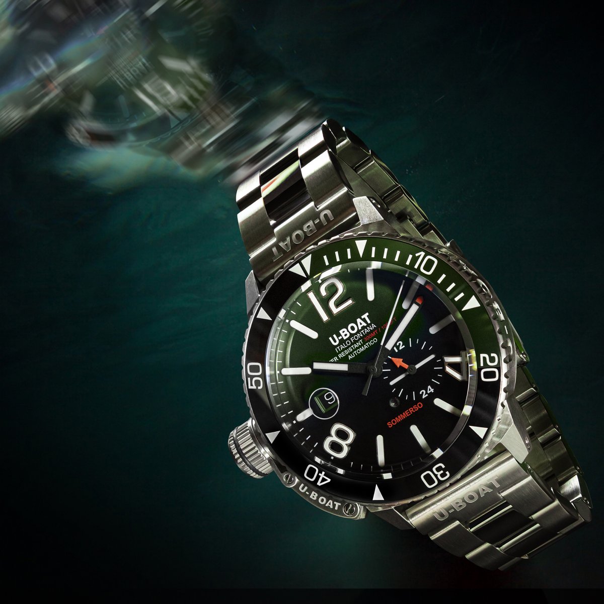U-Boat Sommerso Ceremic Green/MT horloge 9520/MT