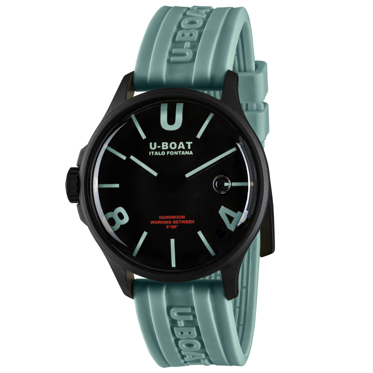 U-Boat Darkmoon 44MM BK Aquamarine PVD Watch 9526