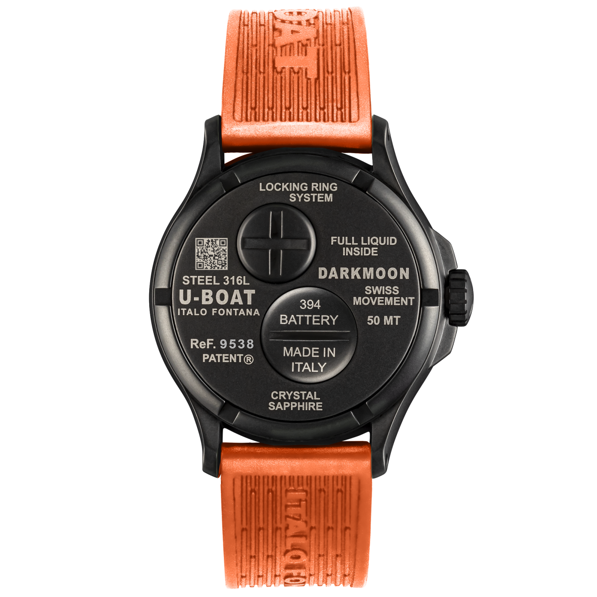 U-Boat Darkmoon 44MM BK Orange PVD horloge 9538