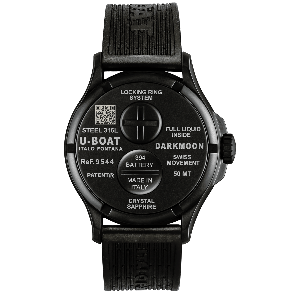 U-Boat Darkmoon 44 MM BK Black Curved PVD horloge 9544