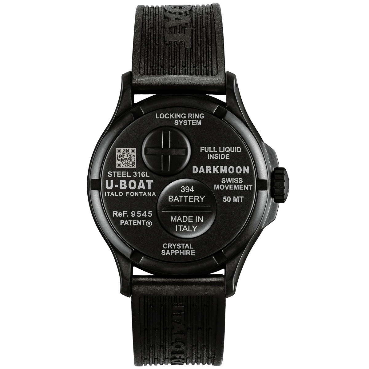 U-Boat Darkmoon 40 MM BK Black Curved PVD watch 9545
