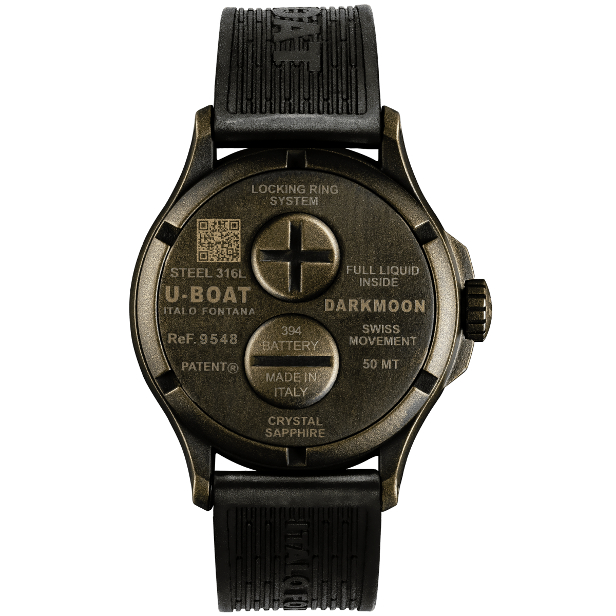 U-Boat Darkmoon 44MM BK Brown Vintage horloge 9548