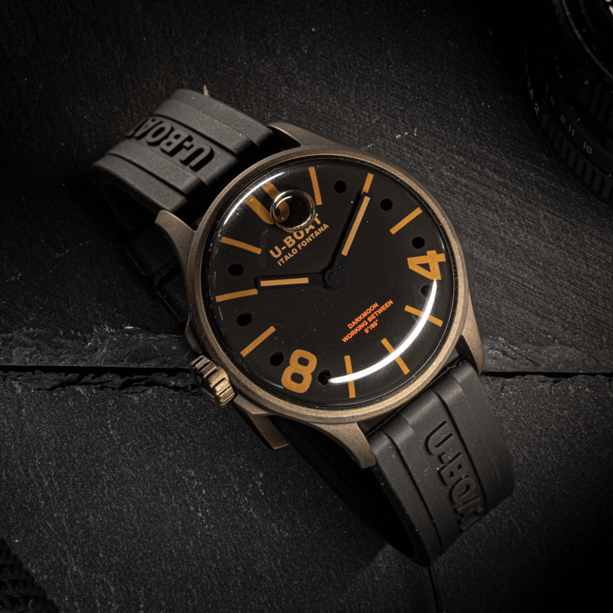 U-Boat Darkmoon 40MM BK Brown Vintage watch 9549