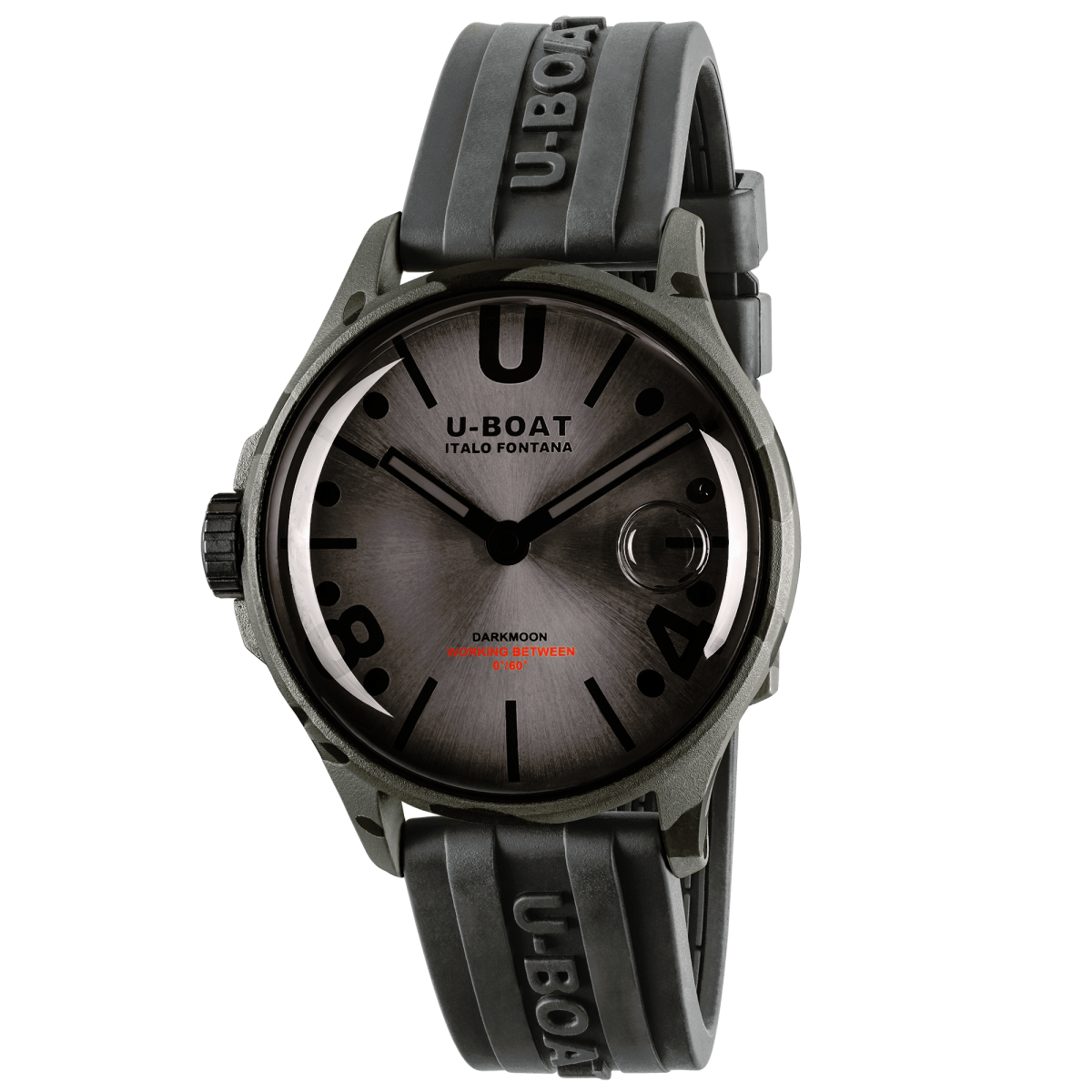U-Boat Darkmoon 40 MM BK Grey Curved Camouflage Horloge 9551