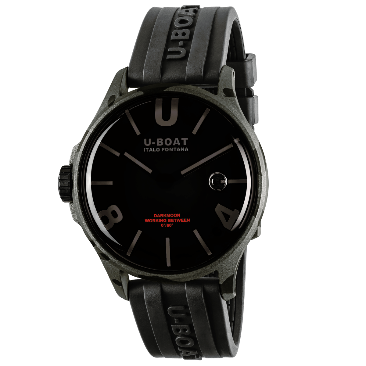 U-Boat Darkmon 44 MM BK Grey Curved Camouflage Watch 9553