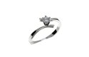 White Gold Twisted Solitaire Ring 0.17 crt.
